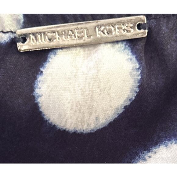 Michael Kors Women's Medium Navy Blue & White Polka Dot Sleeveless Top69 - Picture 5 of 5